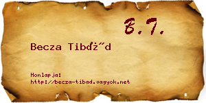 Becza Tibád névjegykártya
